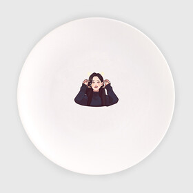 Тарелка с принтом Aeong  в Санкт-Петербурге, фарфор | диаметр - 210 мм
диаметр для нанесения принта - 120 мм | aeong sticker | black pink | bts | kpop | кошка | чон соми