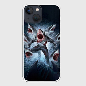Чехол для iPhone 13 mini с принтом АКУЛА МОНСТР в Санкт-Петербурге,  |  | animals | beast | f8sh | hungry | monstr | ocean | sea | shark | акула | животные | звери | монстр | море | океан | рыба | флот | хищник