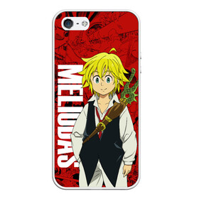 Чехол для iPhone 5/5S матовый с принтом Мелиодас, Meliodas в Санкт-Петербурге, Силикон | Область печати: задняя сторона чехла, без боковых панелей | anime | manga | meliodas | аниме | манга | мелиодас