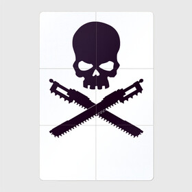 Магнитный плакат 2Х3 с принтом Warhammer Roger в Санкт-Петербурге, Полимерный материал с магнитным слоем | 6 деталей размером 9*9 см | chainsword | jolly roger | pirate | skull | warhammer | вархаммер | пиломеч | пиратский флаг | череп