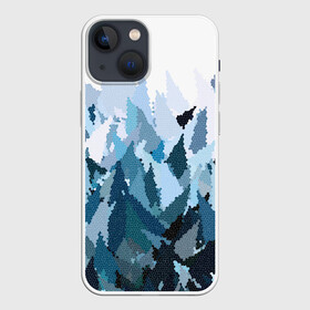 Чехол для iPhone 13 mini с принтом Абстрактная мазаика витраж в Санкт-Петербурге,  |  | абстрактный | витраж | мозаика | разноцветный | серый | современный | соты | текстура