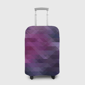 Чехол для чемодана 3D с принтом Фиолетово-бордовый узор  в Санкт-Петербурге, 86% полиэфир, 14% спандекс | двустороннее нанесение принта, прорези для ручек и колес | абстрактный | креативный | молодежный | полигональный популярный | современный | текстура | темно фиолетовый | узор