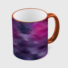 Кружка с полной запечаткой с принтом Фиолетово-бордовый узор  в Санкт-Петербурге, керамика | ёмкость 330 мл | абстрактный | креативный | молодежный | полигональный популярный | современный | текстура | темно фиолетовый | узор