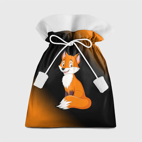 Подарочный 3D мешок с принтом Лисичка - Градиент в Санкт-Петербурге, 100% полиэстер | Размер: 29*39 см | fox | foxy | градиент | животные | лиенок | лис | лиса | лисами | лисий | лисичка | лисичкой | лисой | лисы | милая | милота | милые | рыжая | рыжие