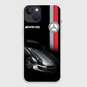 Чехол для iPhone 13 с принтом MERCEDES BENZ AMG в Санкт-Петербурге,  |  | amg | auto | benz | car | cool | dark | germany | logo.star | machine | mercedes | sport | автомобиль | бенц | водитель | германия | логотип | машины | мерин | мерс | мерседес | немец | премиум | спорткар | тачки