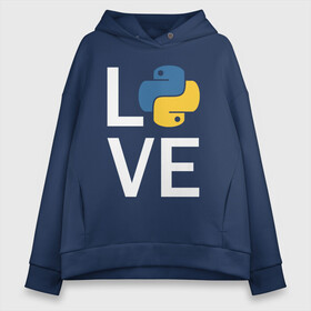 Женское худи Oversize хлопок с принтом PYTHON LOVE / ПАЙТОН в Санкт-Петербурге, френч-терри — 70% хлопок, 30% полиэстер. Мягкий теплый начес внутри —100% хлопок | боковые карманы, эластичные манжеты и нижняя кромка, капюшон на магнитной кнопке | big data | hacker | it | python | айти | база данных | взлом | искусственный интелект. | кодер | нейросети | пайтон | питон | прогер | программирование | программист | разработчик | хакер | языки программирования