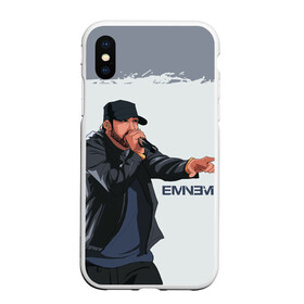 Чехол для iPhone XS Max матовый с принтом EMINEM | ЭМИНЕМ (Z) в Санкт-Петербурге, Силикон | Область печати: задняя сторона чехла, без боковых панелей | eminem | rap | еминем | зарубежный реп | реп | эминем