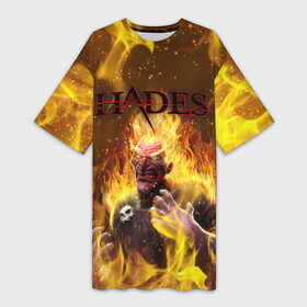 Платье-футболка 3D с принтом Hades | Гадес (Z) в Санкт-Петербурге,  |  | Тематика изображения на принте: aid | hades | nyx | roguelike | thanatos | zagreus | аид | гадес | загрей | никс | рогалик | танатос