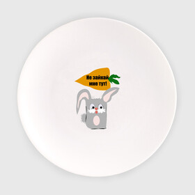Тарелка с принтом Не зайкай в Санкт-Петербурге, фарфор | диаметр - 210 мм
диаметр для нанесения принта - 120 мм | заяц | звери | морковь | надпись | юмор