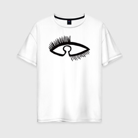 Женская футболка хлопок Oversize с принтом Око Баланса  в Санкт-Петербурге, 100% хлопок | свободный крой, круглый ворот, спущенный рукав, длина до линии бедер
 | глаза | иллюминаты | мистика | символизм | символы | узоры
