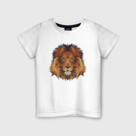 Детская футболка хлопок с принтом Father Lion в Санкт-Петербурге, 100% хлопок | круглый вырез горловины, полуприлегающий силуэт, длина до линии бедер | Тематика изображения на принте: animal | cat | lion | африка | животные | зверь | кот | кошка | лев | львенок | львица | тигр | хищник | царь