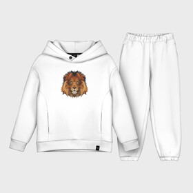 Детский костюм хлопок Oversize с принтом Father Lion в Санкт-Петербурге,  |  | animal | cat | lion | африка | животные | зверь | кот | кошка | лев | львенок | львица | тигр | хищник | царь