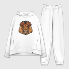 Женский костюм хлопок Oversize с принтом Father Lion в Санкт-Петербурге,  |  | animal | cat | lion | африка | животные | зверь | кот | кошка | лев | львенок | львица | тигр | хищник | царь