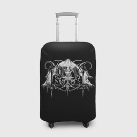 Чехол для чемодана 3D с принтом Horna в Санкт-Петербурге, 86% полиэфир, 14% спандекс | двустороннее нанесение принта, прорези для ручек и колес | black metal | horna | metal | rock | группа | метал | рок | роцк | хорна