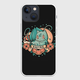 Чехол для iPhone 13 mini с принтом Тату Бульбазавр в Санкт-Петербурге,  |  | anime | bulbasaur | pokemon | poket monster | poketmon | аниме | анимэ | бульбазавр | карманные монстры | покемон