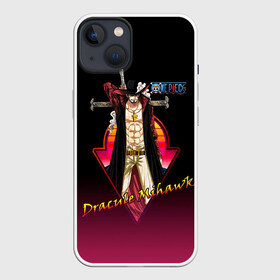 Чехол для iPhone 13 с принтом Дракуль Михок One Piece в Санкт-Петербурге,  |  | anime | dracule mihawk | manga | one piece | аниме | большой куш | в шляпе с пером | ван пис | величайший мечник в мире | вон пис | дракуль михок | король пиратов | манга | мечник | пират | с крестом | ситибукай