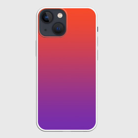 Чехол для iPhone 13 mini с принтом Оранжевый и Фиолетовый в Санкт-Петербурге,  |  | градиент | красный | оранжевый | перелив | переход | рассвет | синий | фиолетовый | цвета