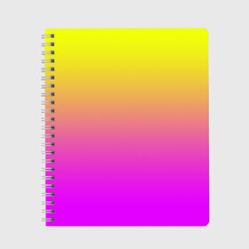 Тетрадь с принтом Яркий рассвет в Санкт-Петербурге, 100% бумага | 48 листов, плотность листов — 60 г/м2, плотность картонной обложки — 250 г/м2. Листы скреплены сбоку удобной пружинной спиралью. Уголки страниц и обложки скругленные. Цвет линий — светло-серый
 | градиент | желтый | перелив | переход | рассвет | розовый | сереневый | сиреневый | солнце | феолетовый | фиолетовый | цвета | яркий