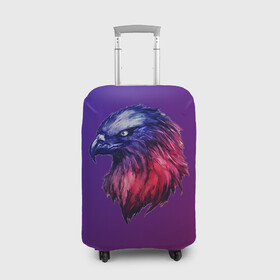 Чехол для чемодана 3D с принтом Вольная птица в Санкт-Петербурге, 86% полиэфир, 14% спандекс | двустороннее нанесение принта, прорези для ручек и колес | eagle | falcon | hawk | орел | сокол | ястреб