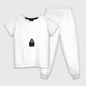 Детская пижама хлопок с принтом Смешная какашка в Санкт-Петербурге, 100% хлопок |  брюки и футболка прямого кроя, без карманов, на брюках мягкая резинка на поясе и по низу штанин
 | art | pixel | pixelart | милаха | пиксели | пиксель | пиксельарт
