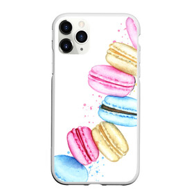 Чехол для iPhone 11 Pro Max матовый с принтом Macarons. Нежный десерт в Санкт-Петербурге, Силикон |  | Тематика изображения на принте: акварель | акварельные | десерт | десерты | макаронс | макаруны | пирожное | пирожные | разноцветные | сладости