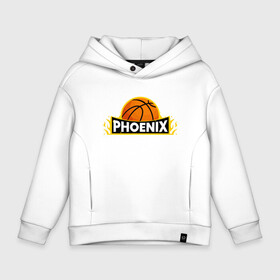 Детское худи Oversize хлопок с принтом Phoenix Basketball в Санкт-Петербурге, френч-терри — 70% хлопок, 30% полиэстер. Мягкий теплый начес внутри —100% хлопок | боковые карманы, эластичные манжеты и нижняя кромка, капюшон на магнитной кнопке | Тематика изображения на принте: basketball | mvp | nba | phoenix | sport | streetball | suns | аризона | баскетбол | игра | крис пол | мяч | нба | санс | спорт | стритбол | тренер | финикс | чемпион