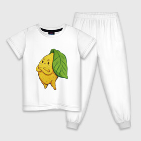 Детская пижама хлопок с принтом Недовольный лимон в Санкт-Петербурге, 100% хлопок |  брюки и футболка прямого кроя, без карманов, на брюках мягкая резинка на поясе и по низу штанин
 | арт | лимон | мило | милота | недовольный | рисунок | свежие фрукты | свежий продукт | свежий фрукт | фрукт | фрукты | цитрус