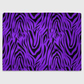 Плед 3D с принтом Абстрактный узор зебра  в Санкт-Петербурге, 100% полиэстер | закругленные углы, все края обработаны. Ткань не мнется и не растягивается | абстрактный | женский | зебра | креативный | модный | полосы | популярный | современный | черный и фиолетовый