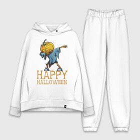 Женский костюм хлопок Oversize с принтом Happy Halloween в Санкт-Петербурге,  |  | dab | eyes | gesture | halloween | holiday | hype | pumpkin | rag | глаза | жест | праздник | рваньё | тыква | хайп | хэллоуин