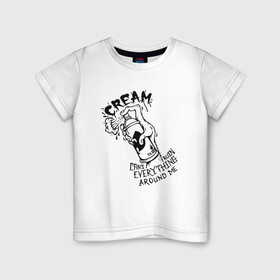 Детская футболка хлопок с принтом Graffiti Cream в Санкт-Петербурге, 100% хлопок | круглый вырез горловины, полуприлегающий силуэт, длина до линии бедер | black | cream | gza | hip hop | method man | music | new york | odb | old school | rap | rza | wu tang | wu tang clan | аудио | винил | ву тэнг | граффити | диджей | кассета | микрофон | музыка | нью йорк | пластинка | рэп | рэпер | хип хоп