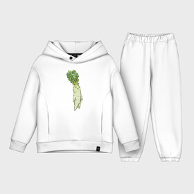 Детский костюм хлопок Oversize с принтом Милая редька в Санкт-Петербурге,  |  | Тематика изображения на принте: арт | зелень | мило | милота | овощ | овощи | редька | рисунок | свежие овощи | свежий овощ | свежий продукт