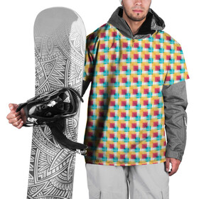 Накидка на куртку 3D с принтом Красочные кубы в Санкт-Петербурге, 100% полиэстер |  | Тематика изображения на принте: квадраты | кубы | паттерн | пиксели | разноцветный