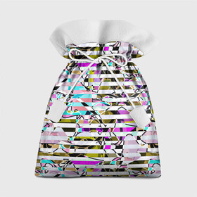 Подарочный 3D мешок с принтом Полосатый абстрактный узор  в Санкт-Петербурге, 100% полиэстер | Размер: 29*39 см | Тематика изображения на принте: горизонтальные полосы | летний дизайн | модный | молодежный | мужской | полосы | разноцветные полосы