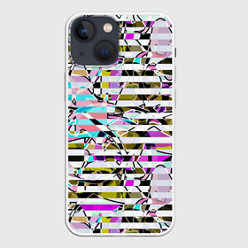 Чехол для iPhone 13 mini с принтом Полосатый абстрактный узор в Санкт-Петербурге,  |  | горизонтальные полосы | летний дизайн | модный | молодежный | мужской | полосы | разноцветные полосы