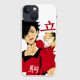 Чехол для iPhone 13 mini с принтом Куроо и Кенма, Haikyuu в Санкт-Петербурге,  |  | haikyuu | kozume kenma | kuroo tetsuro | аниме | волейбол | кенма козуме | куроо и кенма | куроо тецуро | манга | некома