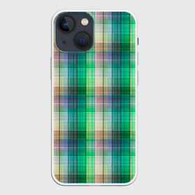 Чехол для iPhone 13 mini с принтом Зеленый клетчатый узор в Санкт-Петербурге,  |  | в клетку | зеленый | клетка | клетчатый узор | популярный | рубашечный | современный | шотландка