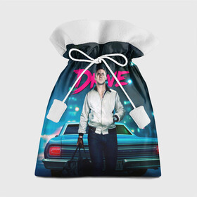 Подарочный 3D мешок с принтом Райан Гослинг Драйв в Санкт-Петербурге, 100% полиэстер | Размер: 29*39 см | Тематика изображения на принте: car | drive | ryan gosling | драйв | машина | райан гослинг | фильмы