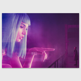 Поздравительная открытка с принтом Blade Runner знаменитый кадр в Санкт-Петербурге, 100% бумага | плотность бумаги 280 г/м2, матовая, на обратной стороне линовка и место для марки
 | Тематика изображения на принте: blade runner 2049 | cyberpunk | future | hologram | neon | ryan gosling | бегущий по лезвию 2049 | будущее | голограмма | киберпанк | неон | райан гослинг | фильмы