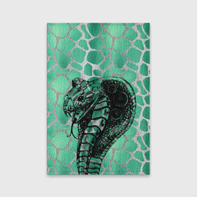 Обложка для паспорта матовая кожа с принтом Кобра. Змеиный стиль в Санкт-Петербурге, натуральная матовая кожа | размер 19,3 х 13,7 см; прозрачные пластиковые крепления | Тематика изображения на принте: змеи | змеиная | змеиная кожа | змеиный | змея | кобра | механическая | рисунок | робот | узор
