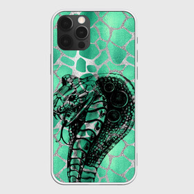 Чехол для iPhone 12 Pro с принтом Кобра. Змеиный стиль в Санкт-Петербурге, силикон | область печати: задняя сторона чехла, без боковых панелей | змеи | змеиная | змеиная кожа | змеиный | змея | кобра | механическая | рисунок | робот | узор