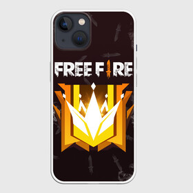 Чехол для iPhone 13 с принтом Free Fire | Фри фаер в Санкт-Петербурге,  |  | Тематика изображения на принте: ff | free fire | freefire | garena | grand master | master | гарена | гранд мастер | грандмастер | лига | мастер | паттерн | текстура | фре фаер | фри фаер | фри файр | фрифайр | фф