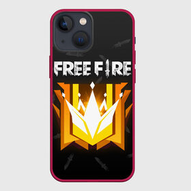 Чехол для iPhone 13 mini с принтом Free Fire | Фри фаер в Санкт-Петербурге,  |  | Тематика изображения на принте: ff | free fire | freefire | garena | grand master | master | гарена | гранд мастер | грандмастер | лига | мастер | нож | ножи | паттерн | текстура | фре фаер | фри фаер | фри файр | фрифайр | фф