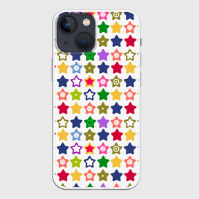 Чехол для iPhone 13 mini с принтом Разноцветные звездочки в Санкт-Петербурге,  |  | абстрактный | детский | звезды | зеленый | красный | летний | разноцветные звезды | синий | современный