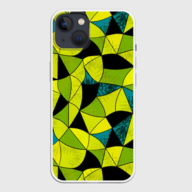 Чехол для iPhone 13 с принтом Гранжевый яркий зеленый в Санкт-Петербурге,  |  | абстрактный | гранжевая текстура | зеленый | летний | молодежный | современный | ярко желтый