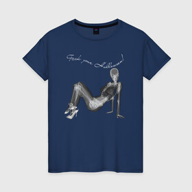 Женская футболка хлопок с принтом Убойный рентген в Санкт-Петербурге, 100% хлопок | прямой крой, круглый вырез горловины, длина до линии бедер, слегка спущенное плечо | body | bones | girl | halloween | hype | motto | pose | sandals | skeleton | skull | slogan | x ray | босоножки | девиз | девушка | кости | рентген | скелет | слоган | тело | хайп | хэллоуин | череп