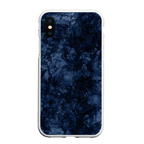 Чехол для iPhone XS Max матовый с принтом Темно-синяя текстура камня  в Санкт-Петербурге, Силикон | Область печати: задняя сторона чехла, без боковых панелей | абстрактный | модный | молодежный | мрамор | мраморный узор | синий | современный