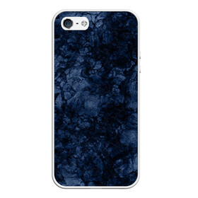 Чехол для iPhone 5/5S матовый с принтом Темно-синяя текстура камня  в Санкт-Петербурге, Силикон | Область печати: задняя сторона чехла, без боковых панелей | абстрактный | модный | молодежный | мрамор | мраморный узор | синий | современный