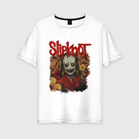 Женская футболка хлопок Oversize с принтом SLIPKNOT | СЛИПКНОТ (Z) в Санкт-Петербурге, 100% хлопок | свободный крой, круглый ворот, спущенный рукав, длина до линии бедер
 | rock | slipknot | алессандро вентурелла | джей вайнберг | джеймс рут | кори тейлор | крэйг джонс | мик томсон | петля | рок | сид уилсон | скользящий узел | слипкнот | тяжелый рок | удавка | шон крэхан