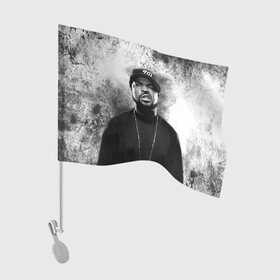 Флаг для автомобиля с принтом Ice Cube | Айс Куб (Z) в Санкт-Петербурге, 100% полиэстер | Размер: 30*21 см | ice cube | oshea jackson | rap | айс куб | айс кьюб | реп | репер | рэпер | хип хоп