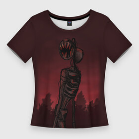 Женская футболка 3D Slim с принтом СИРЕНОГОЛОВЫЙ  ИГРА в Санкт-Петербурге,  |  | siren head | гуманоид | игра | монстр | сиреноголовый | существо | хоррор